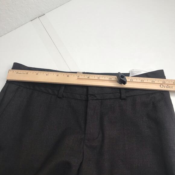 Banana Republic Martin Fit Trouser Womens 6P Petite Brown Wool Blend Flat Front - Picture 8 of 10